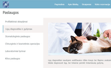 Internetine svetaine veterinarijos klinikai